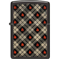 Zippo Windproof Lighter - Color Image Tartan Design High Polish Black Finish | 46944 ,