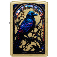 Zippo Windproof Lighter - Color Image Blackbird Design Street Brass Finish | 46946 ,