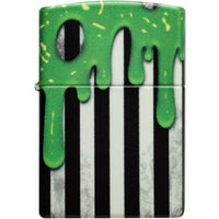 Zippo Windproof Lighter - Slime Design Glow-in-the-Dark Green Finish Metal | 46950 ,