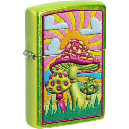 Zippo Windproof Lighter - Color Image Mushroom Design Lurid Green Finish | 46954 ,