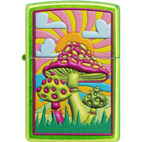 Zippo Windproof Lighter - Color Image Mushroom Design Lurid Green Finish | 46954 ,