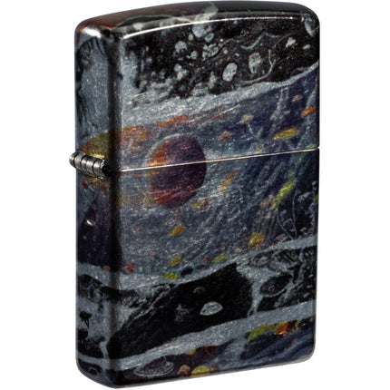 Zippo Windproof Lighter - Collage Design 540 Tumbled Chrome Finish Metal | 46964 ,