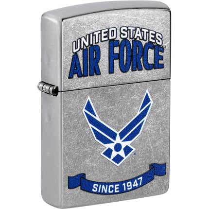 Zippo Windproof Lighter - US Air Force in Color Image Street Chrome Finish | 47089 ,