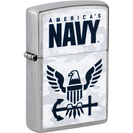 Zippo Windproof Lighter - US Navy in Color Image Design Street Chrome Finish | 47091 ,