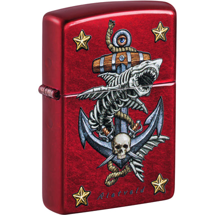 Zippo Windproof Lighter - Color Image Rick Rietveld Candy Apple Red Finish | 47109 ,