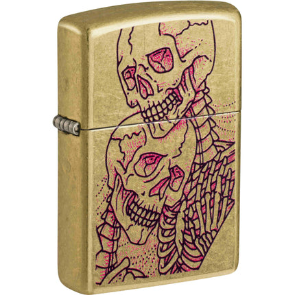 Zippo Windproof Pocket Lighter - Love Skulls Design Color Image Process | 47149 ,