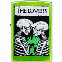 Zippo Windproof Pocket Lighter - The Lovers Design Lurid Metal Color Image | 47169 ,