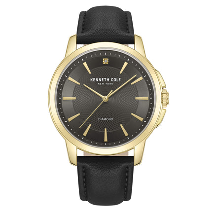 Kenneth Cole Men's Watch - Black Dial Leather Strap | KCWGA7001204 ,