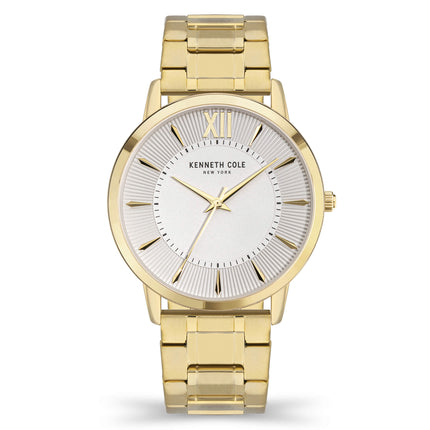 Kenneth Cole Men's Watch - Silver Dial Yellow Gold Bracelet | KCWGG2179106 ,
