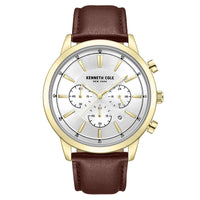 Kenneth Cole Men's Watch - Silver Dial Yellow Gold Mesh Bracelet | KCWGK7007202 ,