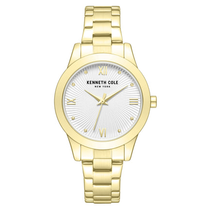 Kenneth Cole Women's Watch - Silver Dial Yellow Gold Bracelet | KCWLG7006203 ,