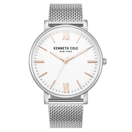 Kenneth Cole Men's Watch - Silver Dial Stainless Steel Mesh Bracelet | KCWGG2179410 ,