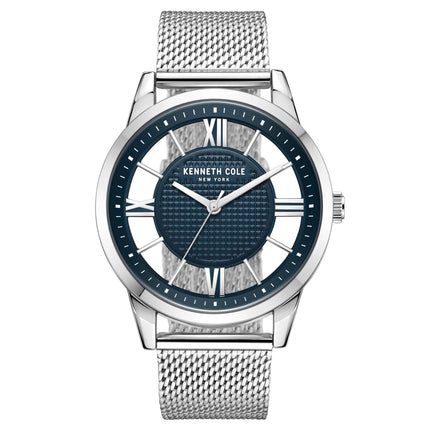 Kenneth Cole Men's Watch - Blue Dial Silver Stainless Steel Bracelet | KCWGG2270904 ,