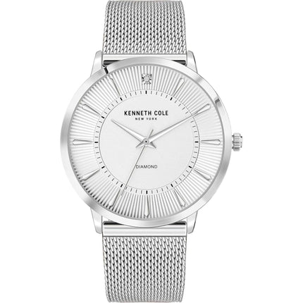 Kenneth Cole Men's Watch - Silver Dial Stainless Steel Mesh Bracelet | KCWGG2653004 ,