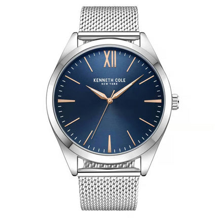Kenneth Cole Men's Watch - Blue Dial Stainless Steel Mesh Bracelet | KCWGG7002104 ,