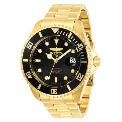 Invicta Men's Automatic Watch - Pro Diver Black Dial Yellow Gold Bracelet | 28948 ,