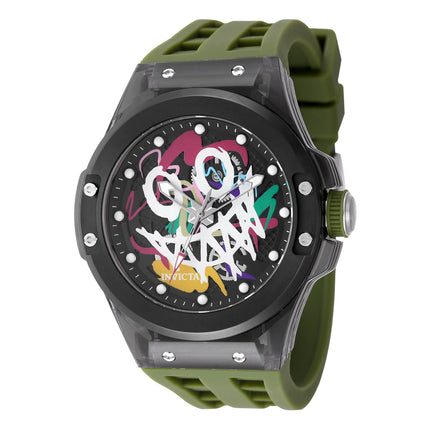 Invicta Men's Watch - Sea Base Rogue Iridescent and Black Dial Green Strap | 50006 ,