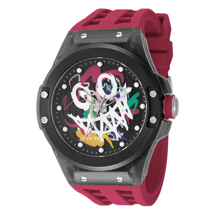 Invicta Men's Watch - Sea Base Rogue Iridescent and Black Dial Purple Strap | 50007 ,