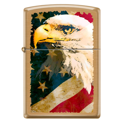 Zippo Windproof Lighter - Classic American Bald Eagle Finish Metal | AD525 ,