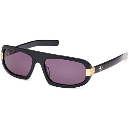 Adidas Unisex Sunglasses - Shiny Black Acetate Browline Full Rim Frame | OR0122 5901A ,