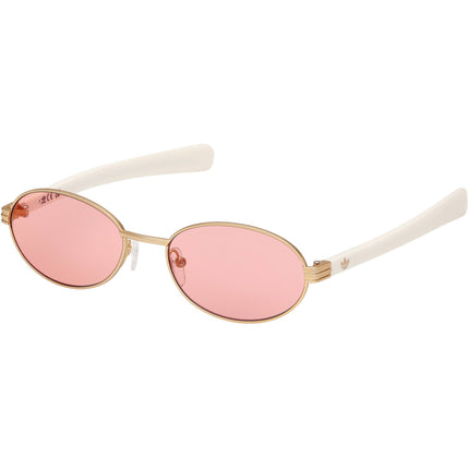 Adidas Unisex Sunglasses - Matte Deep Gold Metal Oval Full Rim Frame | OR0123 5431Z ,