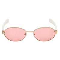 Adidas Unisex Sunglasses - Matte Deep Gold Metal Oval Full Rim Frame | OR0123 5431Z ,