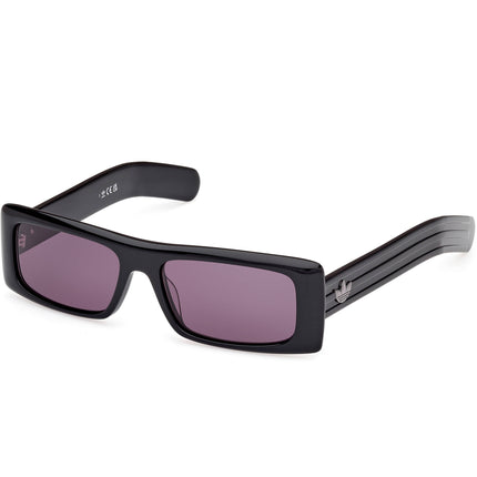 Adidas Unisex Sunglasses - Shiny Black Plastic Rectangular Shape Frame | OR0124 5501A ,