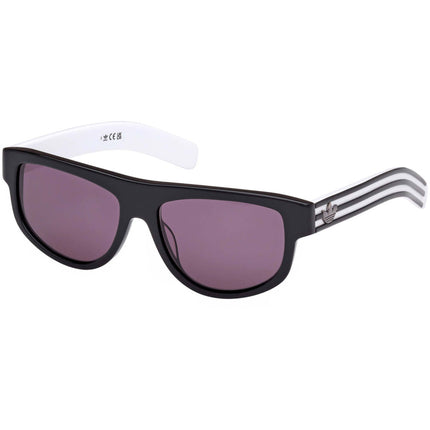 Adidas Women's Sunglasses - Shiny Black Acetate Browline Full Rim Frame | OR0126 5501A ,