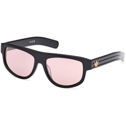 Adidas Women's Sunglasses - Shiny Black Acetate Browline Full Rim Frame | OR0126 5501Z ,