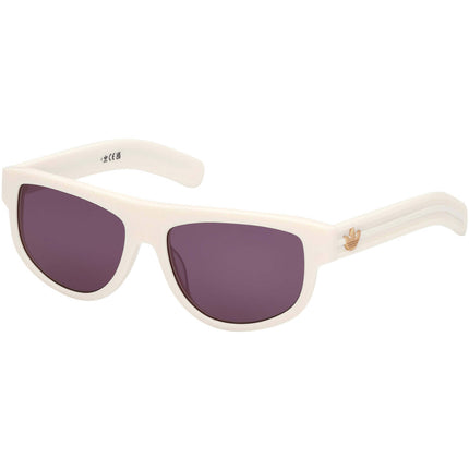 Adidas Women's Sunglasses - White Acetate Browline Shape Full Rim Frame | OR0126 5521A ,