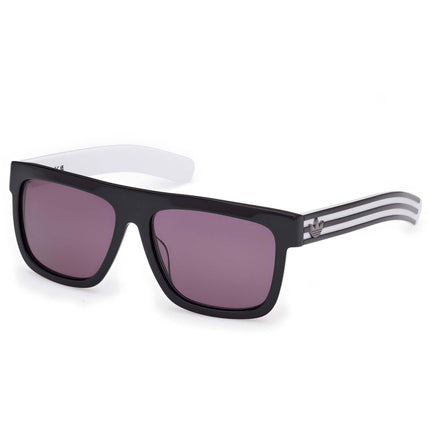 Adidas Unisex Sunglasses - Shiny Black Acetate Browline Full Rim Frame | OR0127 5601A ,