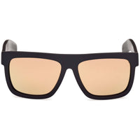 Adidas Unisex Sunglasses - Matte Black Acetate Browline Full Rim Frame | OR0127 5602G ,