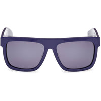 Adidas Unisex Sunglasses - Shiny Blue Acetate Browline Full Rim Frame | OR0127 5690V ,