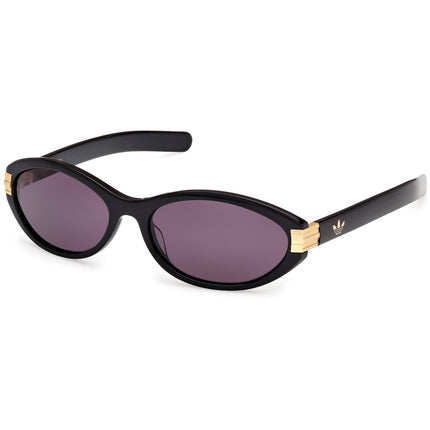 Adidas Unisex Sunglasses - Shiny Black Acetate Oval Full Rim Frame | OR0129 5901A ,