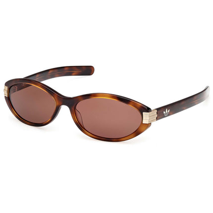 Adidas Unisex Sunglasses - Dark Havana Acetate Oval Full Rim Frame | OR0129 5952E ,