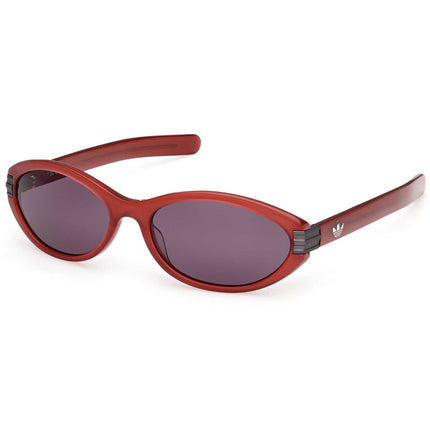 Adidas Unisex Sunglasses - Shiny Bordeaux Acetate Oval Full Rim Frame | OR0129 5969A ,