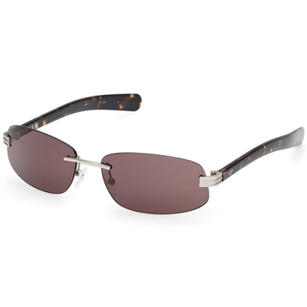 Adidas Unisex Sunglasses - Matte Palladium Metal Rectangular Frame | OR0130 6117E ,
