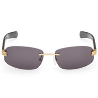 Adidas Unisex Sunglasses - Matte Deep Gold Rectangular Rimless Frame | OR0130 6131A ,