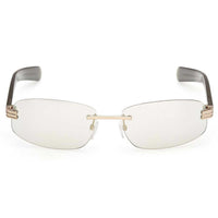 Adidas Unisex Sunglasses - Gold Metal Rectangular Shape Rimless Frame | OR0130 6132C ,