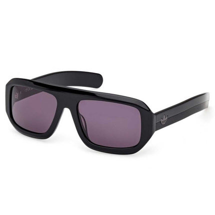 Adidas Unisex Sunglasses - Shiny Black Acetate Aviator Full Rim Frame | OR0131 5801A ,