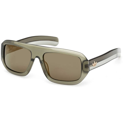 Adidas Unisex Sunglasses - Shiny Dark Green Acetate Aviator Shape Frame | OR0131 5896Q ,