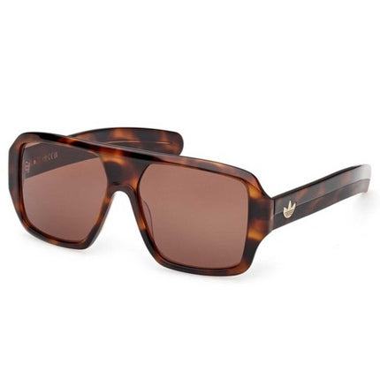Adidas Unisex Sunglasses - Dark Havana Acetate Aviator Full Rim Frame | OR0132 5752E ,