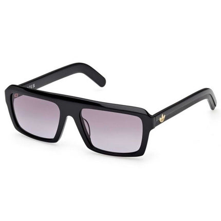 Adidas Unisex Sunglasses - Shiny Black Acetate Rectangular Shape Frame | OR0133 5501B ,