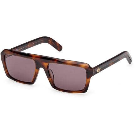 Adidas Unisex Sunglasses - Dark Havana Acetate Rectangular Shape Frame | OR0133 5552E ,