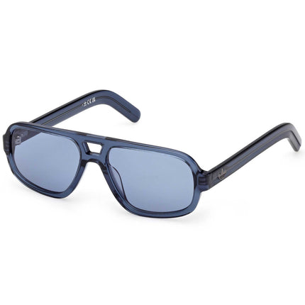 Adidas Men's Sunglasses - Shiny Blue Acetate Navigator Full Rim Frame | OR0134 5590V ,