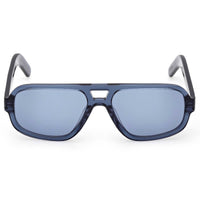 Adidas Men's Sunglasses - Shiny Blue Acetate Navigator Full Rim Frame | OR0134 5590V ,