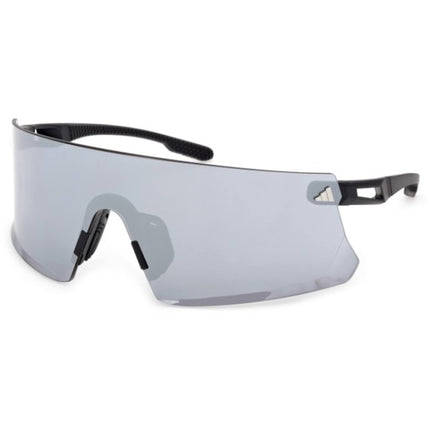 Adidas Unisex Sunglasses - Matte Black Plastic Shield Rimless Frame | SP0090 0002C ,