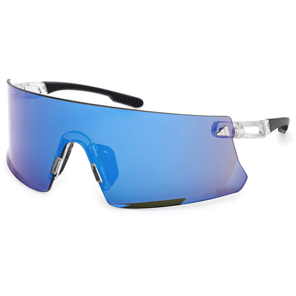 Adidas Unisex Sunglasses - Crystal Plastic Shield Shape Rimless Frame | SP0090 0026X ,