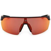 Adidas Unisex Sunglasses - Matte Black Acetate Shield Half Rim Frame | SP0103 00002 ,