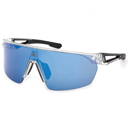 Adidas Unisex Sunglasses - Crystal Acetate Shield Shape Half Rim Frame | SP0103 0026X ,